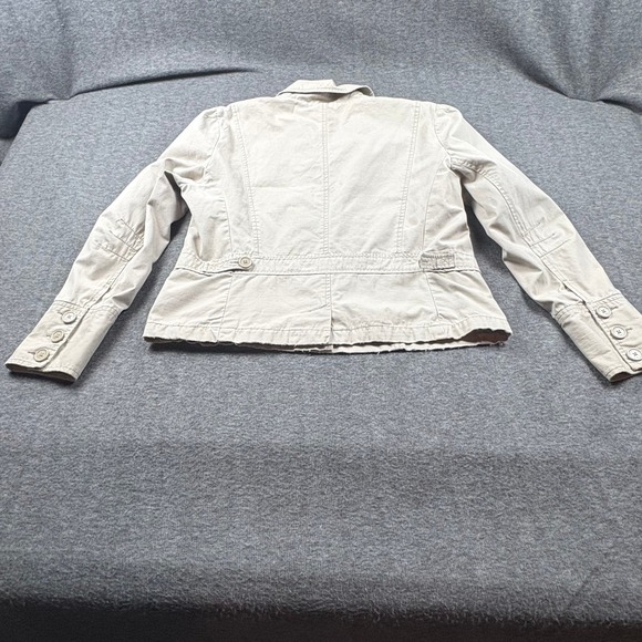 American Eagle Outfitters Jacket Womens XL Military Safari Cotton Blend Beige‎ - Picture 2 of 12